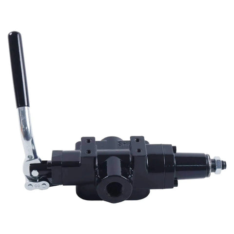 3600 PSI 30 GPM Hydraulic Log Splitter Detent Control Valve LVA1-95N25A5-A with bent lever handle, front view