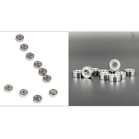 681ZZ 10-Pack Mini Metal Shielded Deep Groove Ball Bearings 3×7×3 mm Carbon Steel ABEC-1 Pre-Lubricated displayed on white background