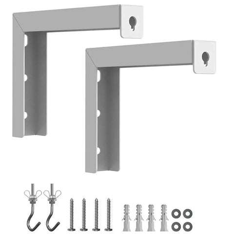 Adjustable Projector Screen Mount Kit With Wall L Bracket Hooks For Stud, Drywall, Brick And Concrete Walls 6 Inch L Bracket Lets You Adjust Screen Depth From 1.5 To 5 Inches For The Perfect Home Theater Setup