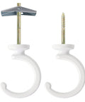 Top Notch Ceiling Hooks For Hanging Plants And Storage Gear Featuring Tough As Nails Steel Swag Hooks with white curved design.