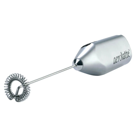 Steam Free Milk Frother That Works Without Electricity Satin Finish 18/8 Stainless Steel Whisk BPA Free Plastic Housing