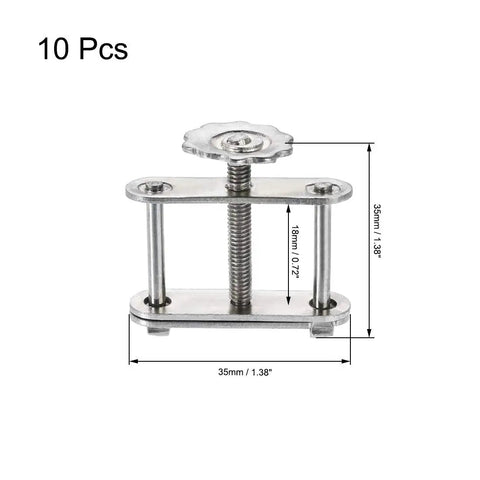 Iron adjustable tubing clamp for lab flow control, 35x35 mm, fits 18 mm hoses, part of 10 pcs Flow Control Tubing Clamps With Adjustable Swivel Screw Compressor Hose Clamp Set For Lab Use, 51x48 mm Overall Size, Max Hose Width 18.5 Mm, Strong Clamping, Durable Material, 10 Pieces, Great For Precise Liquid Flow And DIY Lab Projects