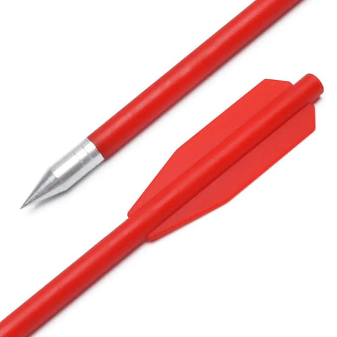 Red arrow from 60 Pcs 6.3 Inch Crossbow Bolts Set For 50 80 Lb Mini Crossbows With Sharp Metal Tips Reusable Durable Arrows