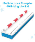 Open Number Line Starter Set With Dry Erase Whiteboards For Students, desk track with 40 red and white linking blocks