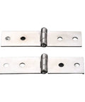 Rotating Concealed Cabinet Door Hinges Set 2 Pieces Silver Four Hole Furniture Hinges With Screws 74 By 20mm Easy Install