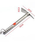 Stainless Steel Double Headed Hoe And Pickaxe Garden Tool for Weeding and Planting with ergonomic handle, shown on white background.