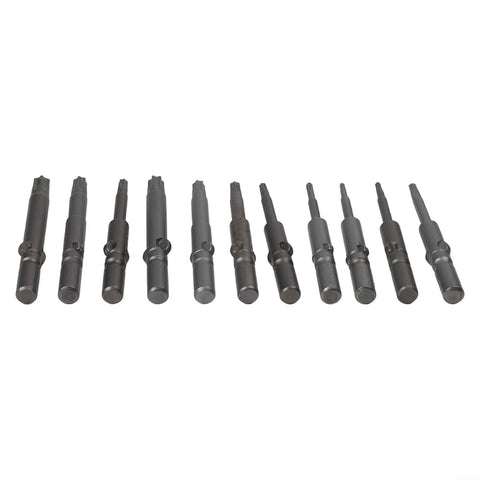 Rock Solid 6Mm Torx Screwdriver Bits Set From T5 To T30 With Magnetic Grip For Cordless Drills And Hand Tool Jobs Made Of High Grade Alloy Steel Perfect For Any Garage or Construction Site, black steel bits