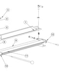 Exploded diagram of heavy duty sheet metal brake components.
