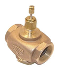 Rock Solid 2 Inch 2 Way Globe Valve Featuring F NPT Female Connections And Stainless Steel Trim For Precise High Pressure Steam And Water Flow Regulation - brass body with valve stem.