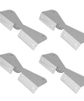 Stainless steel gutter extension hinge for downspouts, easy install and stable drainage connection, universal fit 4-pack