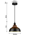 Industrial Pendant Lighting Set Dope Vintage Farmhouse Style Metal Ceiling Lamps With E26 Base Black 2 Pack