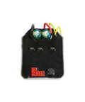 60 Amp 21 Volt Brushless Lithium Angle Grinder Control Board with wires and capacitors for variable speed control.