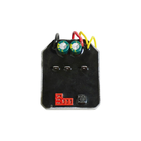 60 Amp 21 Volt Brushless Lithium Angle Grinder Control Board with wires and capacitors for variable speed control.