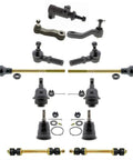 Front Suspension Kit For GMC Sierra 2500 2001 2004 2006 8.1L V8 Heavy Duty Includes Tie Rod End Ball Joint Sway Bar Link Idler Arm