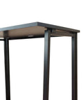 Rock Solid Collapsible Gaming Desk, No Sweat Folding Laptop Table For Home Office Hustle, black metal legs and particleboard top