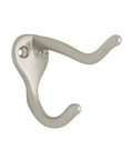 Built Tough Heavy Duty Coat And Hat Wall Hooks Double Mount Hangers Matte Nickel Finish 35 Lb Capacity Wall Mounted Organizer