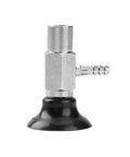 Heavy Duty Industrial Vacuum Suction Cup With Large Nitrile Silicone Nozzle For Pneumatic Manipulators, black rubber base, metal connector.