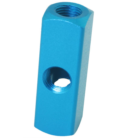 2 Way 5 Port Air Manifold For Pneumatic Systems Aluminum Inline Splitter With One Quarter Inch NPT Four Outlet Holes