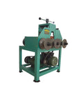 No Sweat One Hundred Ten Volt Electric Tube Bender handles round and square pipe shapes with a sturdy, green frame and hardened steel jigs.