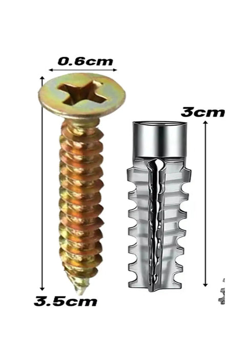 6/8mm Expansion Pipe Kit For Hollow Walls With Self Tapping Screws And Drilling Plugs, Wall Anchors And Bolt Fasteners detail view