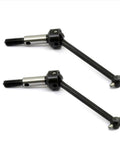 Two Pack 40MM Steel CVD Drive Shafts For One Tenth Scale RC Drifting Cars Beefed Up Heavy Duty Upgrade To Boost Torque And Transmission Efficiency Compatible With TB-03 TB-03D D3 CS XIS Zero S Tamiya And More, pair on white background