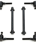 Heavy Duty Steering Tie Rod And Ball Joint Kit For Chevy Corvette 5.7L 1975 To 1982 showing black metal components and fittings.