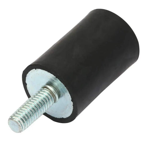 Set Of 4 Rubber Mounts For Air Compressors And Engines Vibration Dampening Noise Reduction And Shock Absorption In A Durable Rubber Metal Mount With Geometric Isolation Design VD20 30 M6 18, black rubber mount with M6 threaded bolt