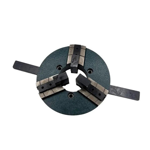 Heavy Duty 200M Manual Welding Positioner Self Centering Chuck With Three Jaws, showing metal jaws and circular base for secure clamping.