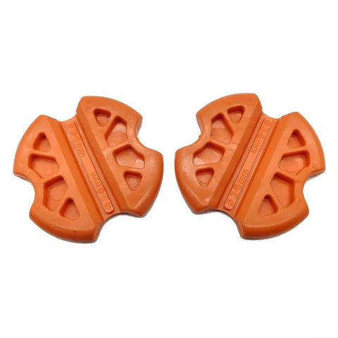 Two Pack Line Grip Set For Electrical Cable Pulling, Non Slip PVC Ergonomic Orange Handles, Fits 3-6mm Wires, 8x8mm Grips, Durable Polyoxymethylene Tooling For Quick Conduit Installations; two orange grips