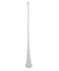 Universal Outdoor Lamp Post For Solar Lights, White Cast Aluminum Pole, 3 Inch Fitter Mount, Adjustable Height 68-79 Inches