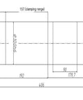 Badass Water Cooled ATC Spindle For CNC Metal Router With Automatic Tool Changer And Inverter 3KW BT30 technical drawing with dimensions.