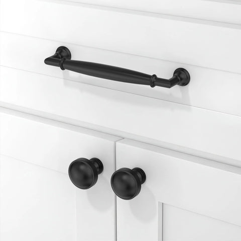 Matte Black Cabinet Pulls 10 Pack 5 Inch 128mm Solid Zinc Alloy Kitchen Cabinet Handles Drawer Pulls Durable Cabinet Hardware For Modern Kitchens Easy Install And Smooth Operation on white drawer
