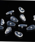 Close-up of 15mm silicone nose pads from Do It Yourself Eyewear Repair Kit With 15mm Silicone Nose Pads Stainless Steel Screws Replacement Parts Lens Cloth And Sturdy Plastic Storage Case For Quick At Home Glasses Repairs