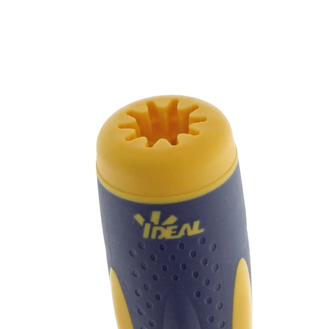 Twist-A-Nut 21-In-1 Ratcheting Multi-Bit Screwdriver handle close-up with slip-resistant grip and wire loop hole.