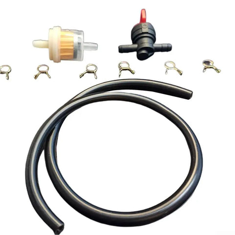 Premium Tap Filter Hose Kit For Lawn Mowers With Fuel Line Clamps And Connection Set For Garden Equipment Repair Ensures Secure Leak Free Fit, 30mm filters and black hose