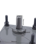 Front view of Amazon 110V gear reduction motor with 200W, gray housing, speed controller, and mounting bolts.
