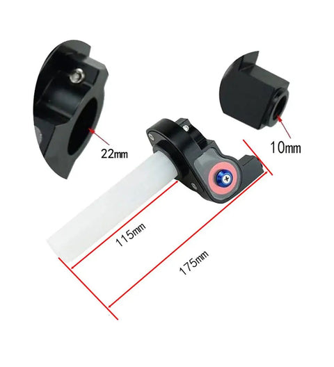 Twist Throttle Grip And Cable Kit For Cross Country Dirt Bikes 250cc Pit Bikes ATV Replacement Set With Throttle Cable Clamp Grips Great For Replacing Worn Out Throttle Systems On Off Road Rigs Red