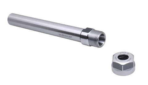 ER16 Collet Chuck For CNC Milling And Drilling, 0.02 To 0.393 Inch Capacity, Hardened Alloy Steel HRC 56 To 60, 3/4 in shank with ER16 collet