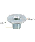 Rock Solid M5 T Nuts 24 Pack Carbon Steel Tee Nuts round base measuring 8mm height and 15mm diameter for tough workshop jobs.