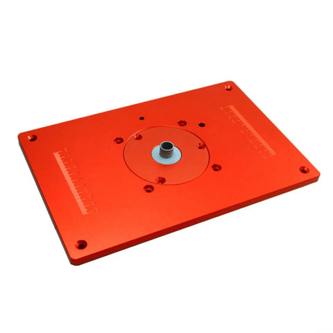 Heavy Duty Aluminum Router Table Insert Plate Slick Woodworking Milling Flip Board, 81 x 7.87 inch, red color, for precise routing.