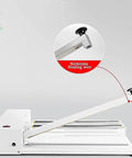 Pro shrink wrapping machine with nichrome heating wire, adjustable lever for synchronous sealing and cutting, perfect for packaging.