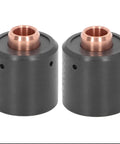 Two High Performance Starter Calipers For Sl60 And Sl100 Plasma Cutting Torch Consumables, featuring copper tips and black bodies.