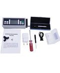 No Sweat Industrial Surface Roughness Tester With Bullet Proof Accuracy And Rapid Fire Charging For Precise Ra Rz Rq Rt Measurements On Any Factory Shop Floor, handheld unit with accessories and manual.