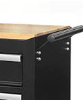 Built Like A Tank Steel Tool Cabinet With Multiple Lockable Drawers For Heavy Duty Garage Setups And Rust Resistant Workshop Storage That Keeps Your Gear Tight On Tough Projects close-up of sturdy steel body and pull handle.