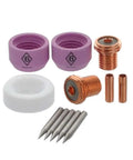 OZMO TIG Accessory Kit For Welders - Comprehensive Spare Parts Set With Multiple Sizes For Diverse Applications, Includes Consumables, Tungsten Electrodes, Collets, Tips, And Postflow Accessories in various sizes.
