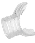 Clear PVC Scuba Diving Mouthpiece Replacement For Snorkels, Comfortable Fit And Durable Underwater Breathing Mouth Guard, side angle