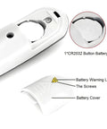 Battery compartment of Archery Bow Scale for Recurve and Compound Bows 110 Pounds 50 Kilograms LCD Display with labeled parts