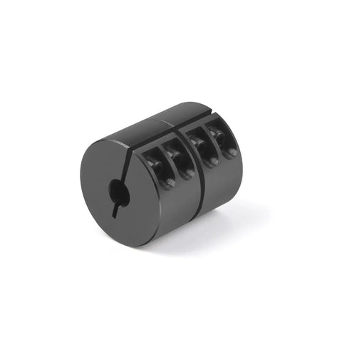 Tough As Nails Heavy Duty Shaft Coupling For Five Eighths To One Half Bore 1.5 Inch Outer Diameter 2.25 Inch Length on black clamp coupling