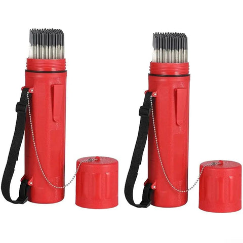 Get Your Welding Rod Storage Totally Organized With These 2 Pack Heavy Duty Airtight Abs Tubes for Welding Electrodes in Red.