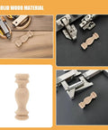 12 Pcs Solid Wood Decorative Finials And Roman Style Column Caps Unfinished Spindles For Staircase Porch Railings